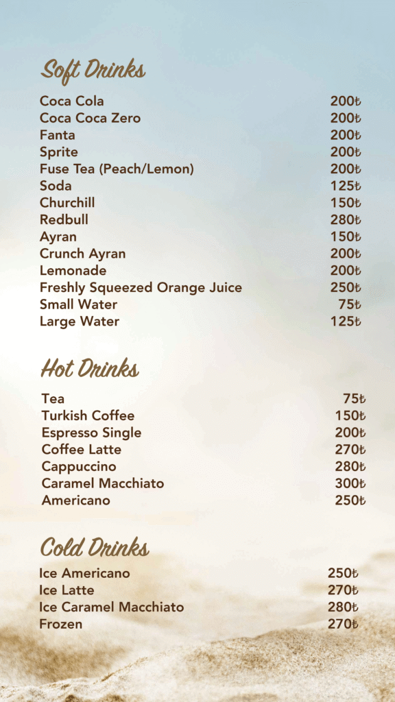 Restoran Menü İngilizce